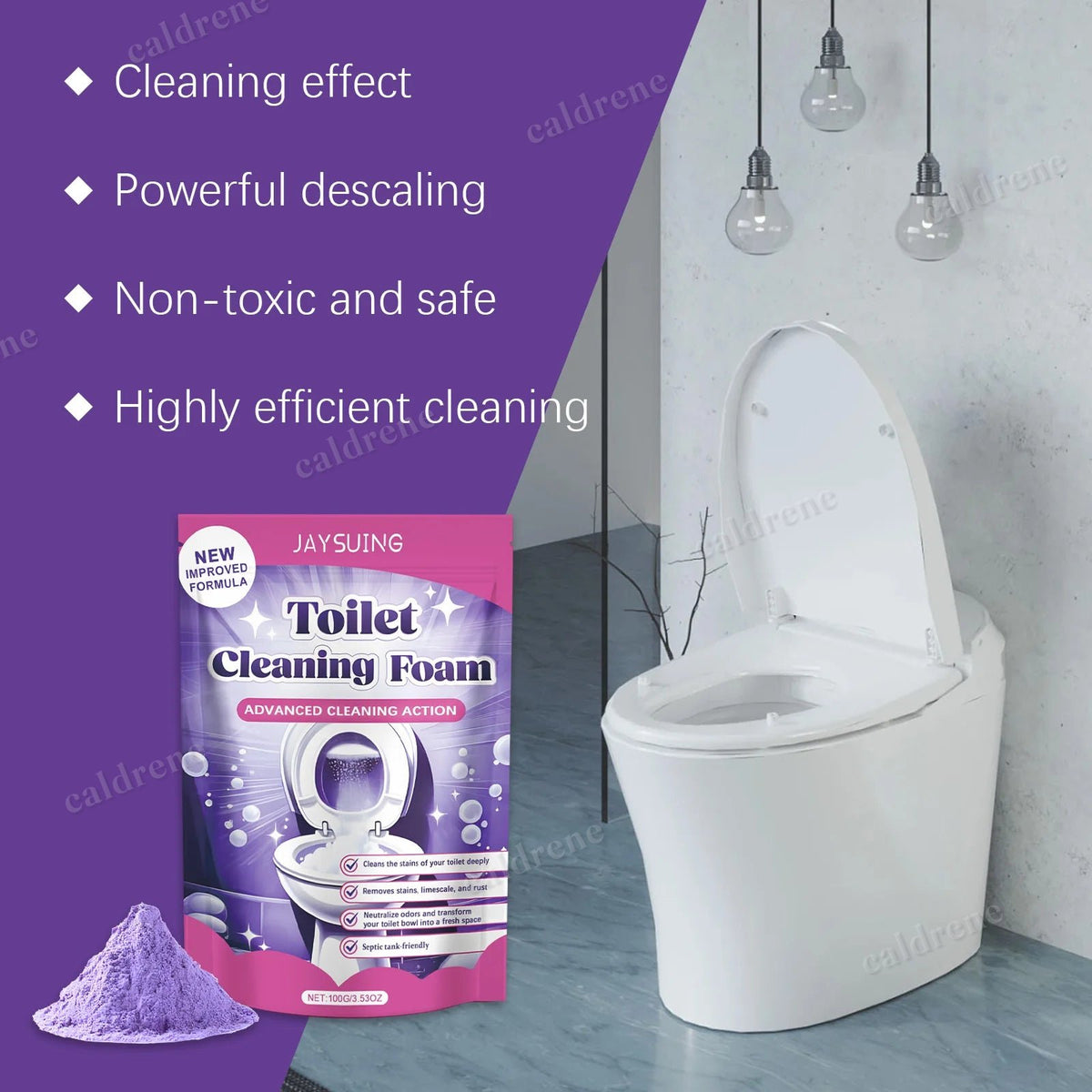 Toilet Cleaning Foam Powder for Deep Descaling and Stain Removal – view 2