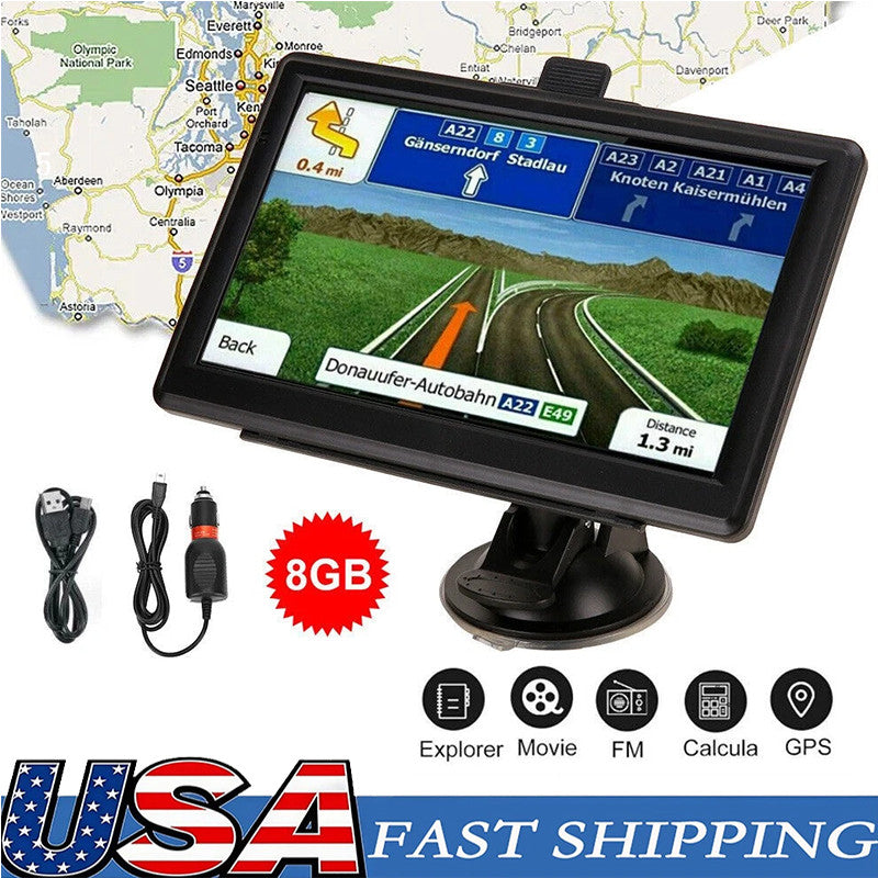 Touch Screen GPS Navigator for Car and Truck with Spoken Directions