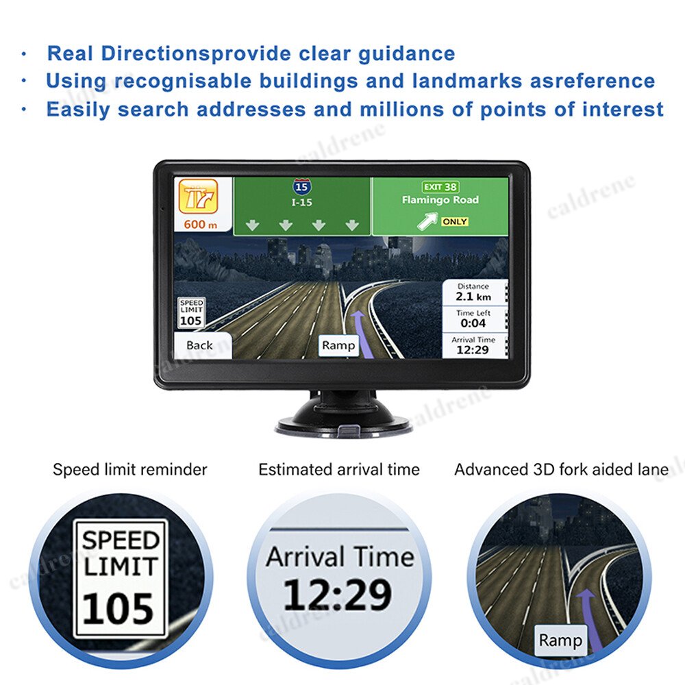Touch Screen GPS Navigator for Car and Truck with Spoken Directions – view 5