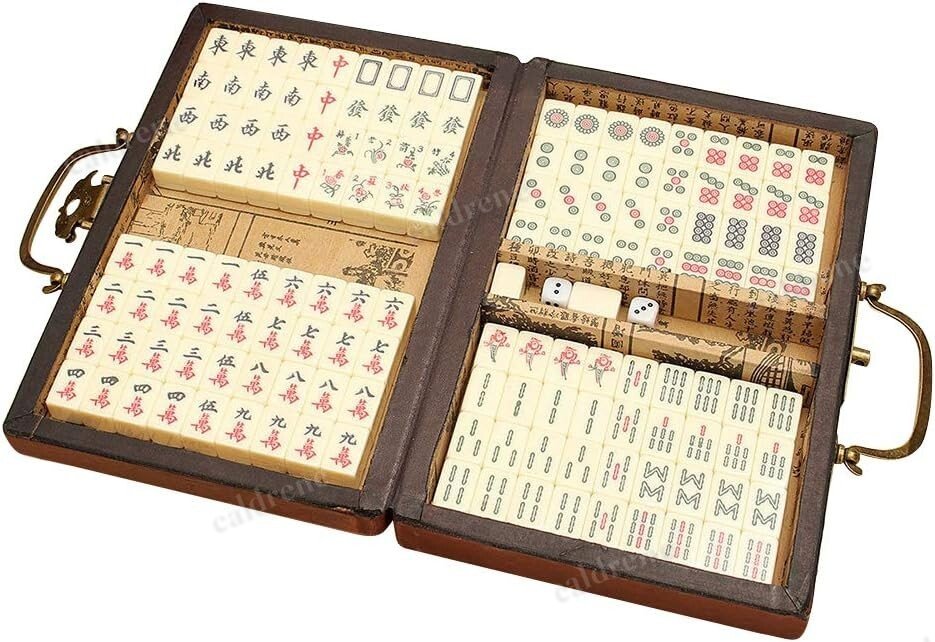 Traditional Chinese Mahjong Set 144 Tiles with Carry Case – view 10
