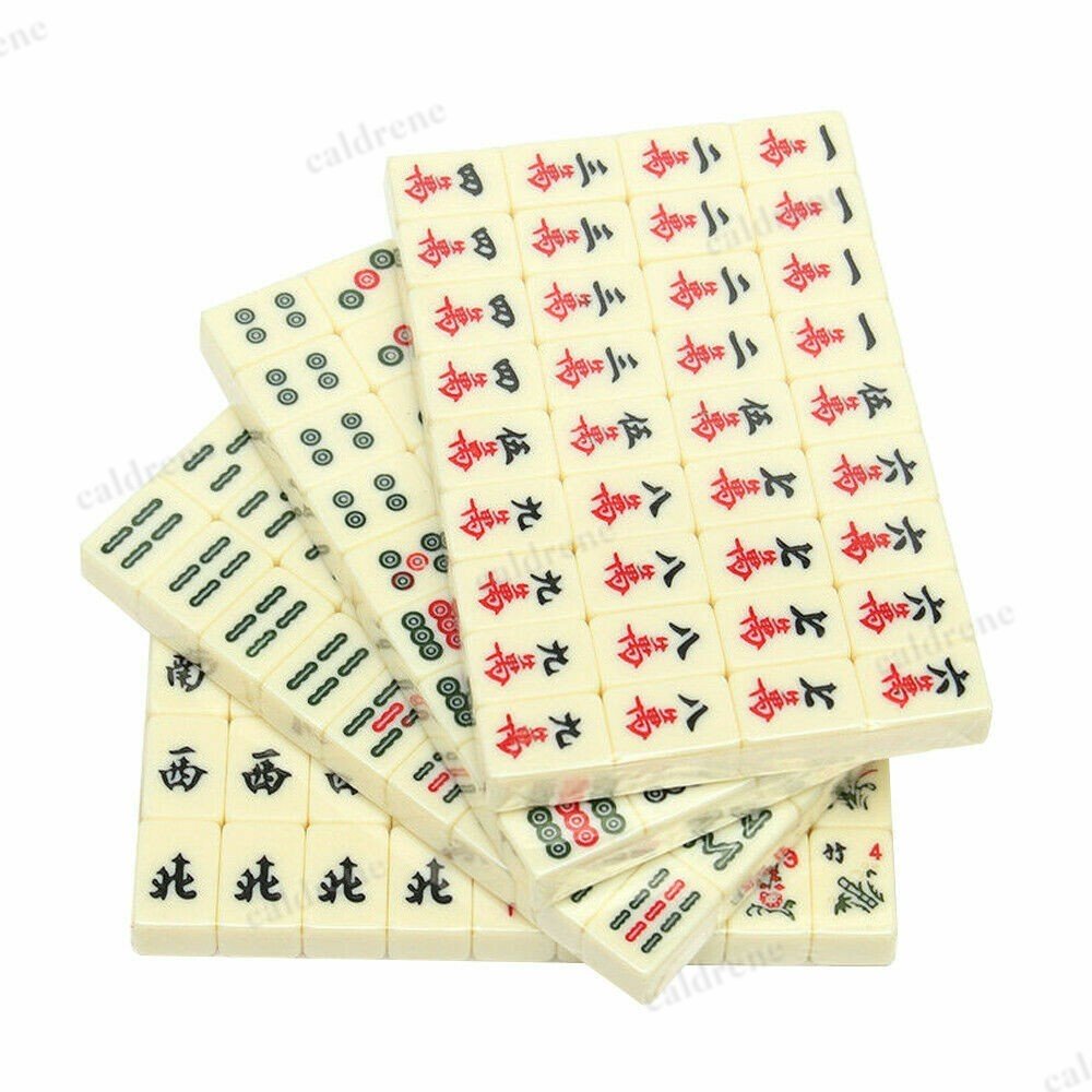Traditional Chinese Mahjong Set 144 Tiles with Carry Case – view 4