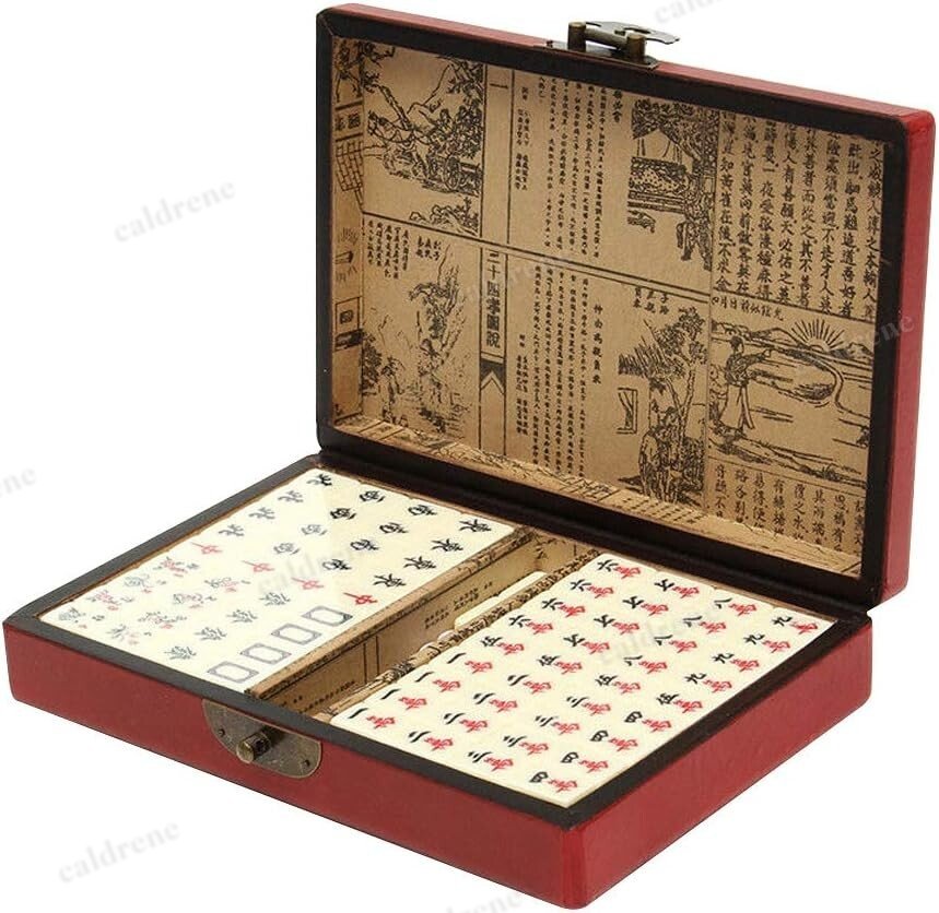 Traditional Chinese Mahjong Set 144 Tiles with Carry Case – view 7