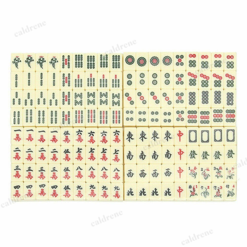 Traditional Chinese Mahjong Set 144 Tiles with Carry Case – view 9