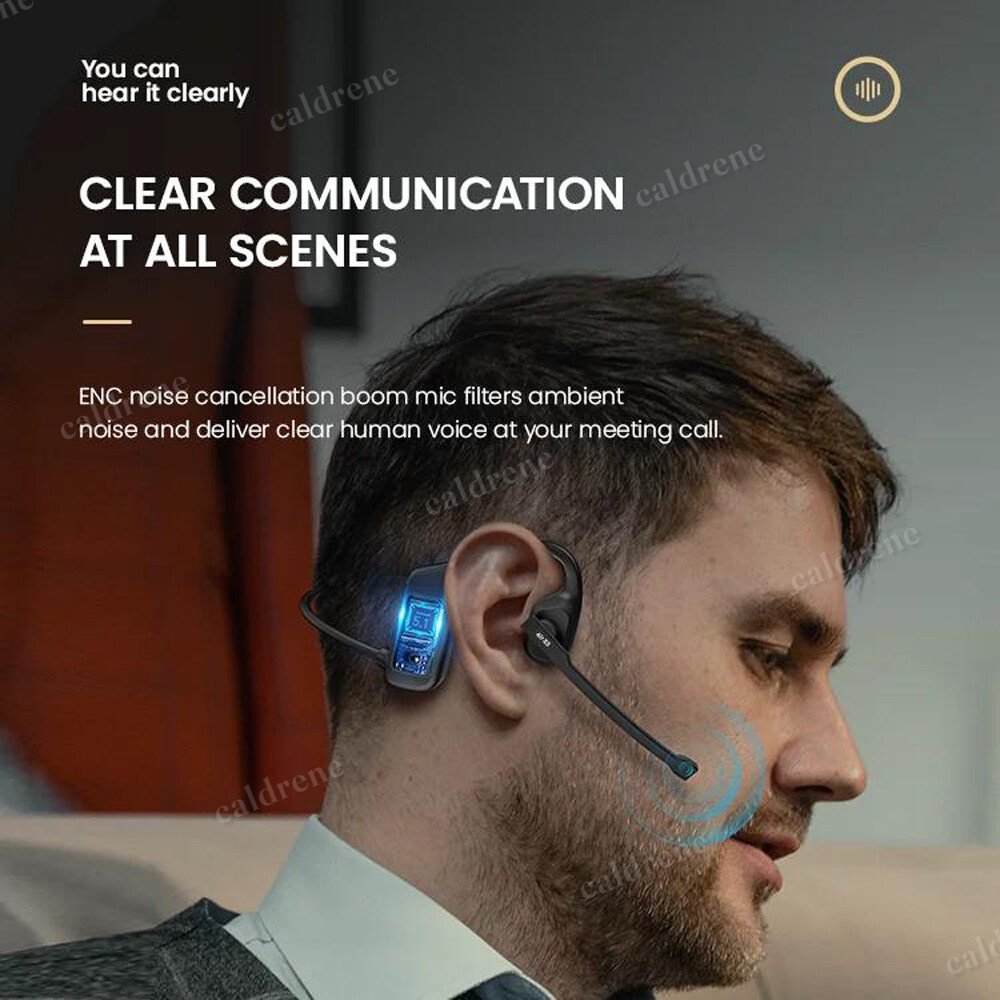 Trucker Bluetooth 5.3 Open Ear Wireless Headset with Dual Noise Cancelling Mic – view 2