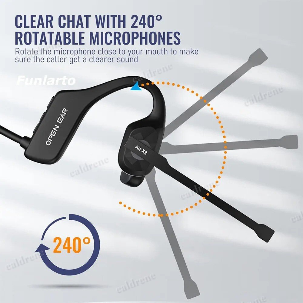 Trucker Bluetooth 5.3 Open Ear Wireless Headset with Dual Noise Cancelling Mic – view 4
