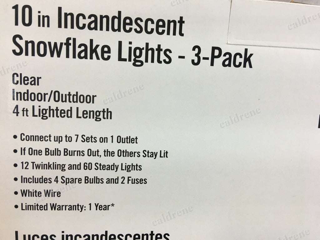 Twinkling Snowflake Lights, 10 in, Set of 3 – view 4