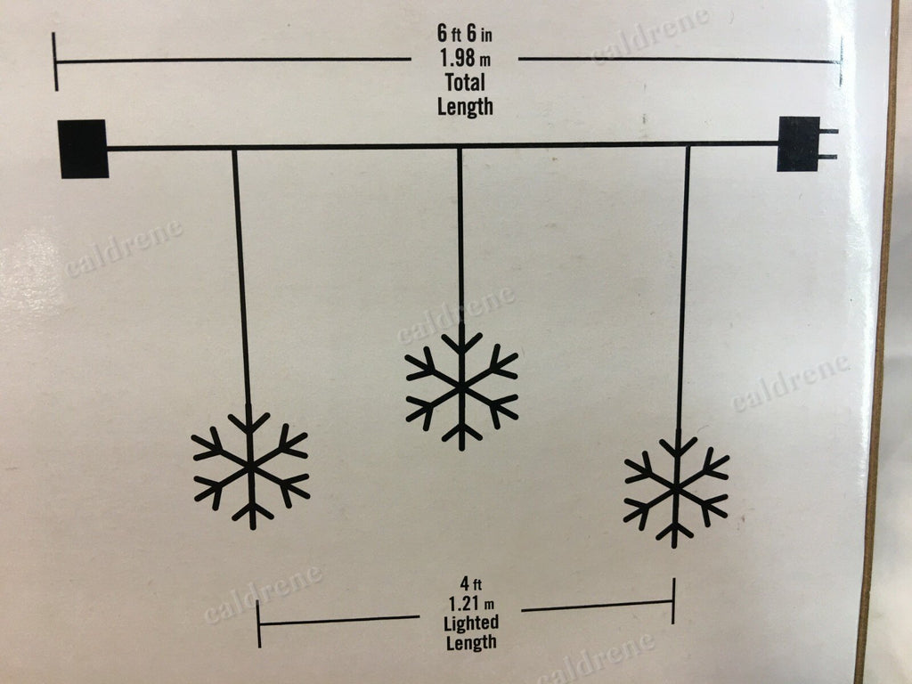 Twinkling Snowflake Lights, 10 in, Set of 3 – view 5