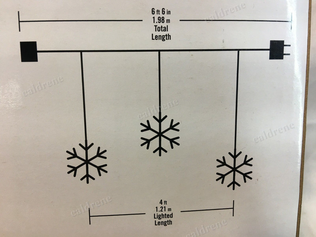Twinkling Snowflake Lights, 10 in, Set of 3 – view 5