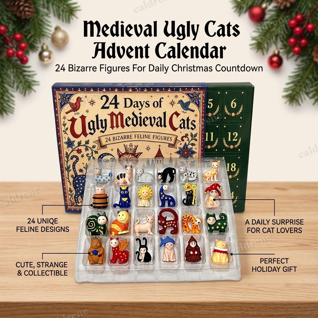 Ugly Medieval Cats 24 Days Advent Calendar 2026 – view 2