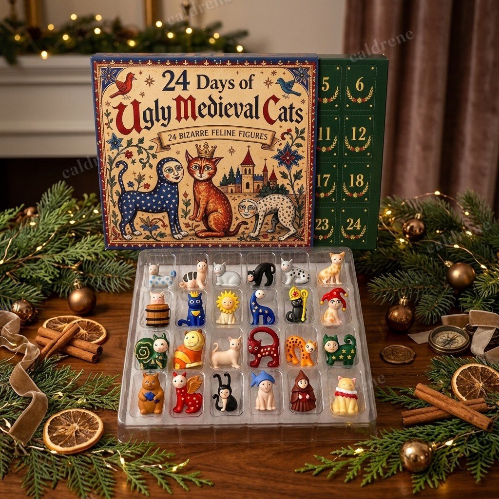 Ugly Medieval Cats 24 Days Advent Calendar 2026 – view 5