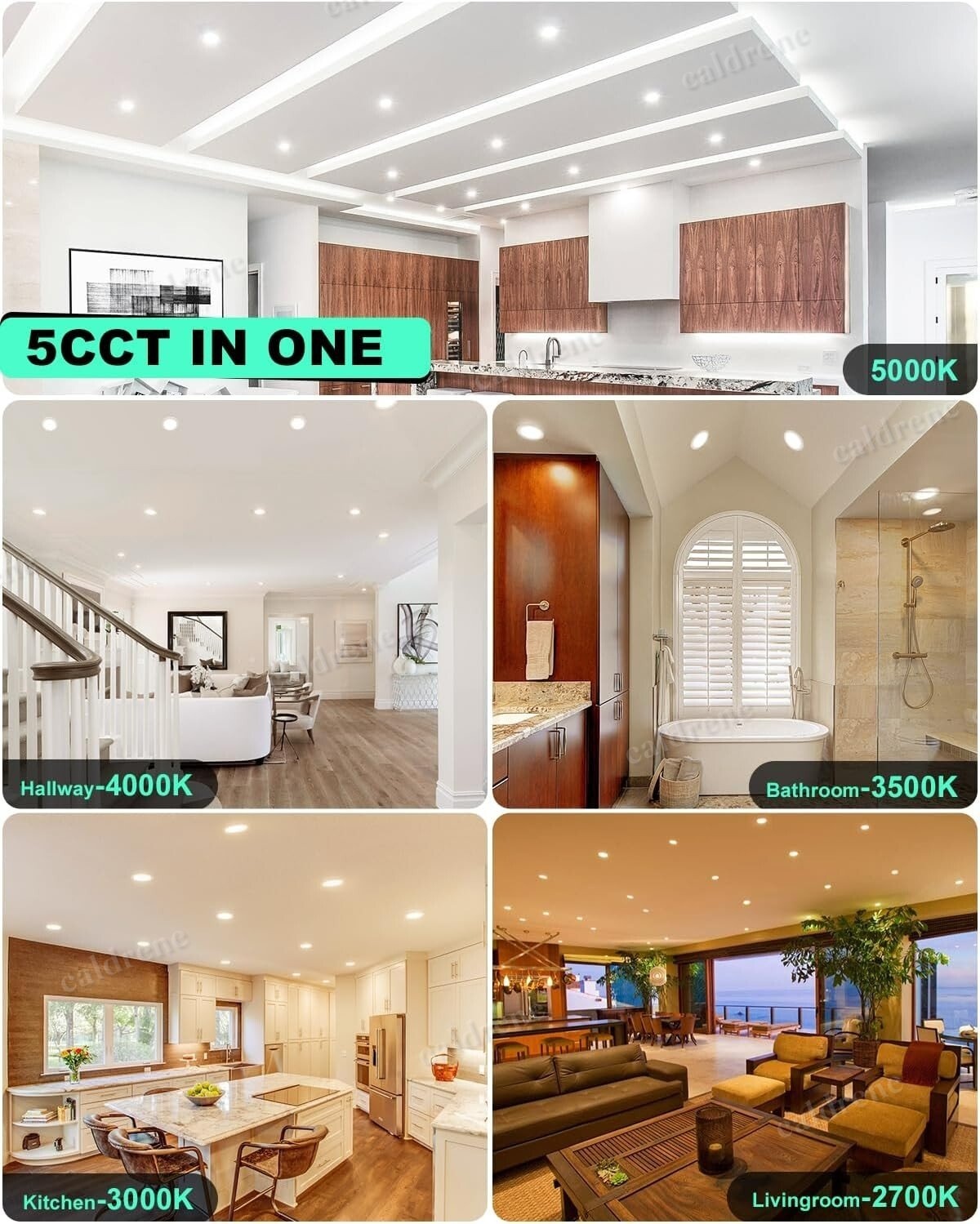 Ultra-Thin LED Recessed Ceiling Lights, 5CCT, 12 Pack – view 4
