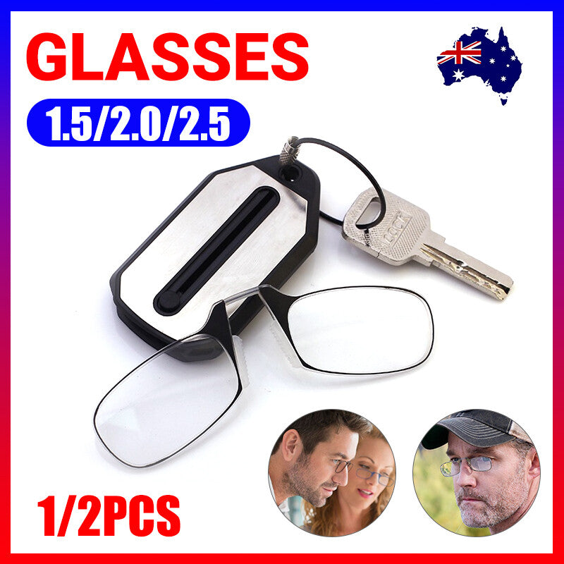 Ultralight Nose Clip Reading Glasses for Easy Travel