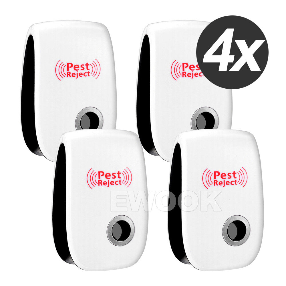 Ultrasonic Pest Repeller for Mice, Rats, and Mosquitos – 4 Pcs