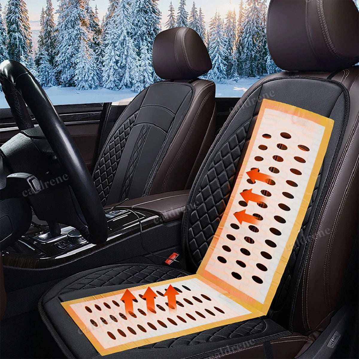 Universal 12V Carbon Fiber Heated Seat Heater Kit, 2 Seats – view 3