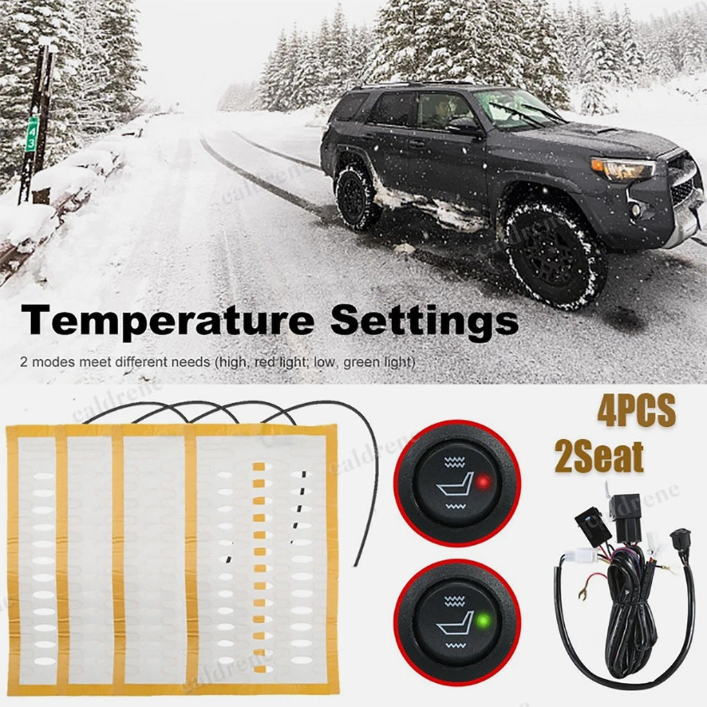 Universal 12V Carbon Fiber Heated Seat Heater Kit, 2 Seats – view 4