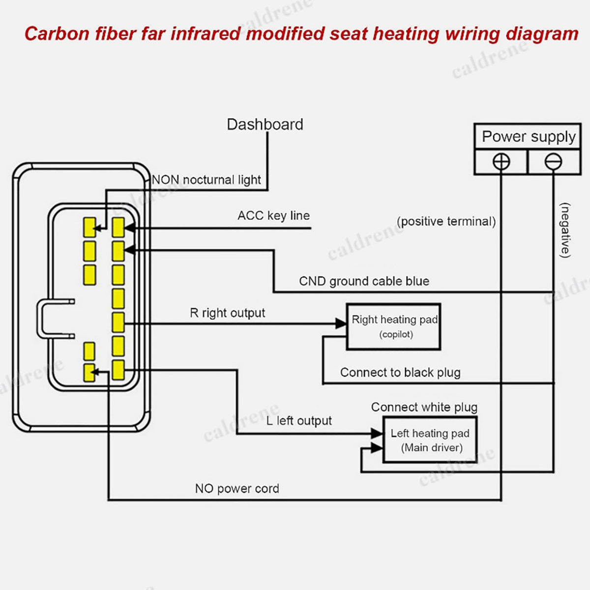 Universal 12V Carbon Fiber Heated Seat Heater Kit, 2 Seats – view 6