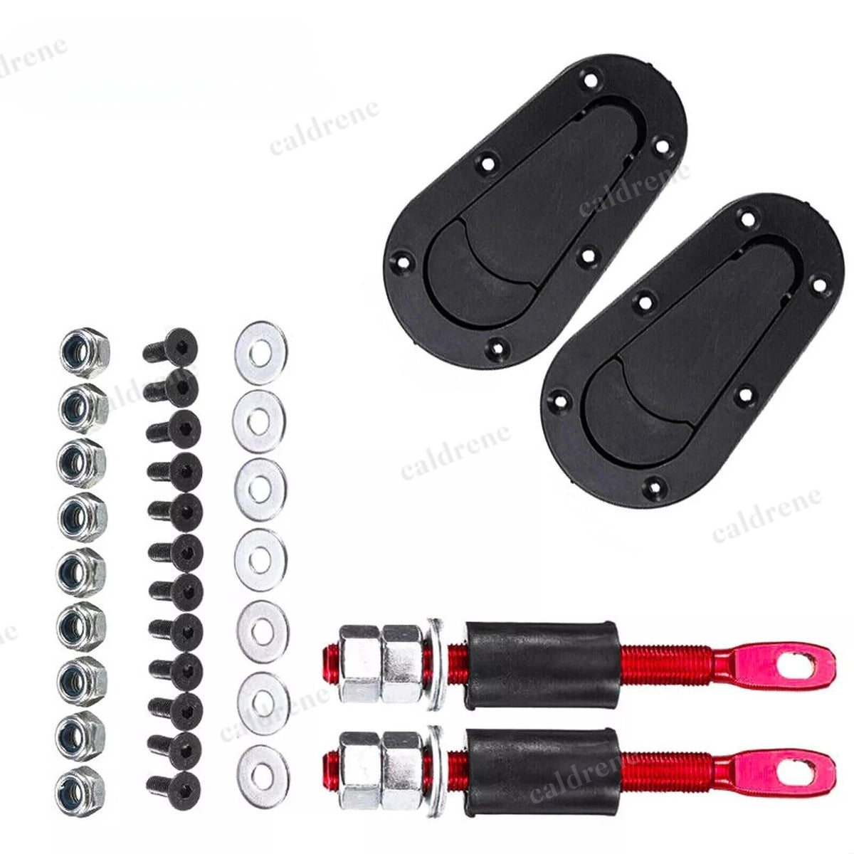 Universal Flush Mount Hood Latch Pin Locking Kit – view 2