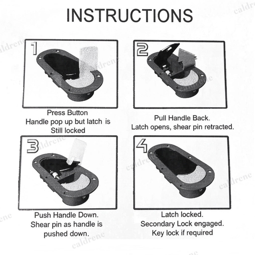 Universal Flush Mount Hood Latch Pin Locking Kit – view 8