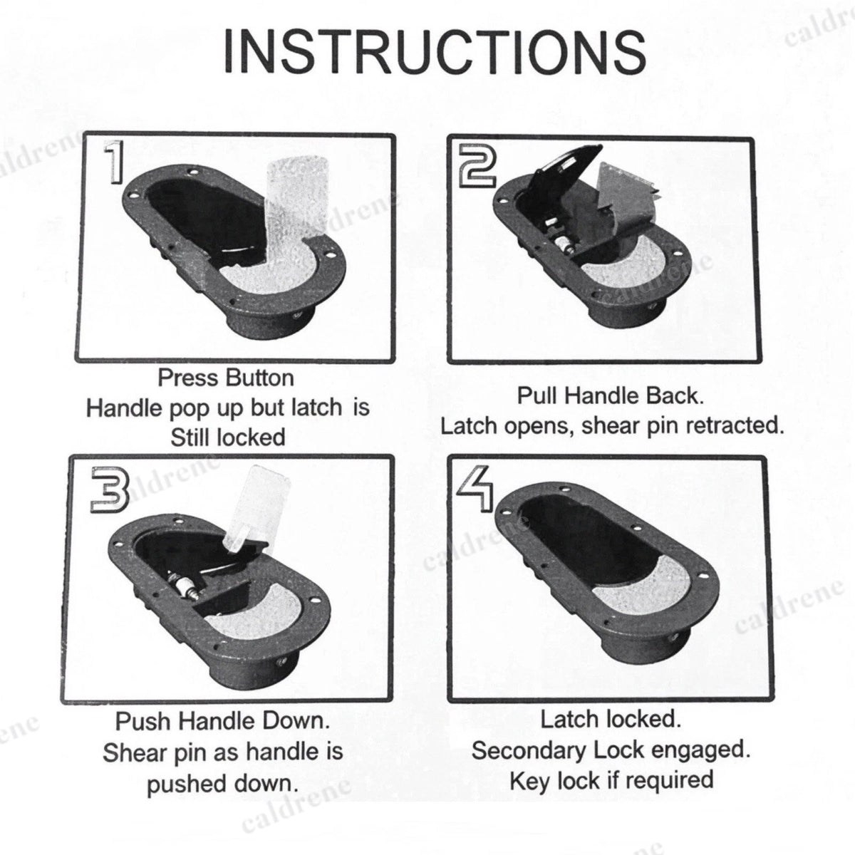 Universal Flush Mount Hood Latch Pin Locking Kit – view 8