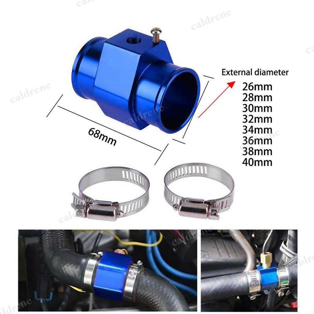 Universal Water Temperature Sensor Gauge Radiator Hose Adapter – view 2