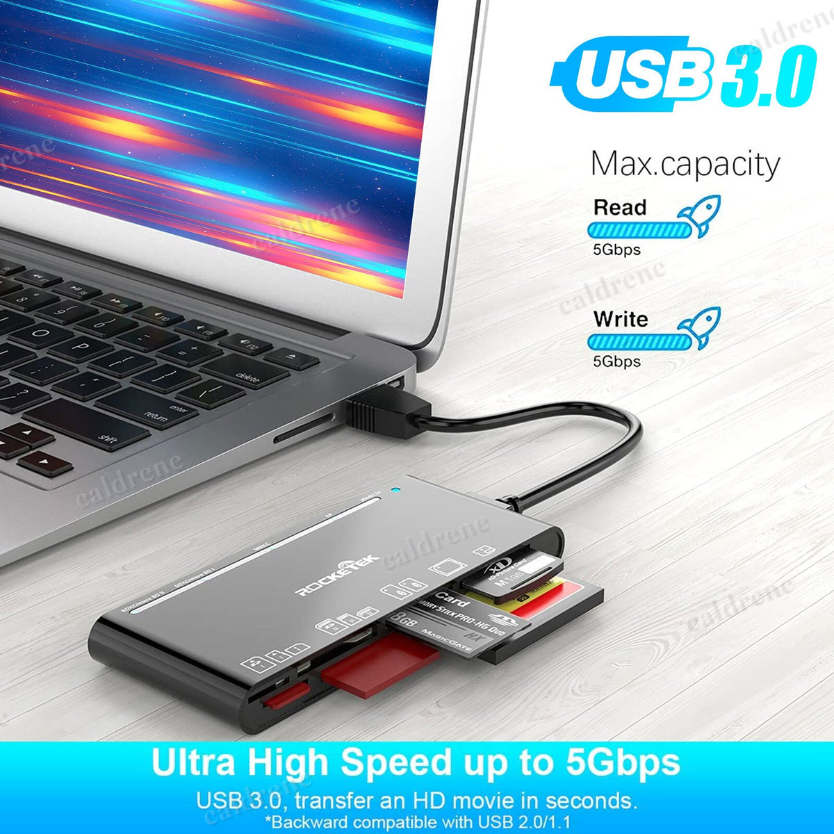 USB 3.0 7-in-1 Memory Card Reader – view 4