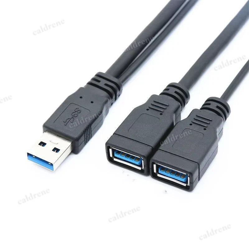 USB 3.0 Male to Dual Female Data Hub Splitter Adapter – view 2
