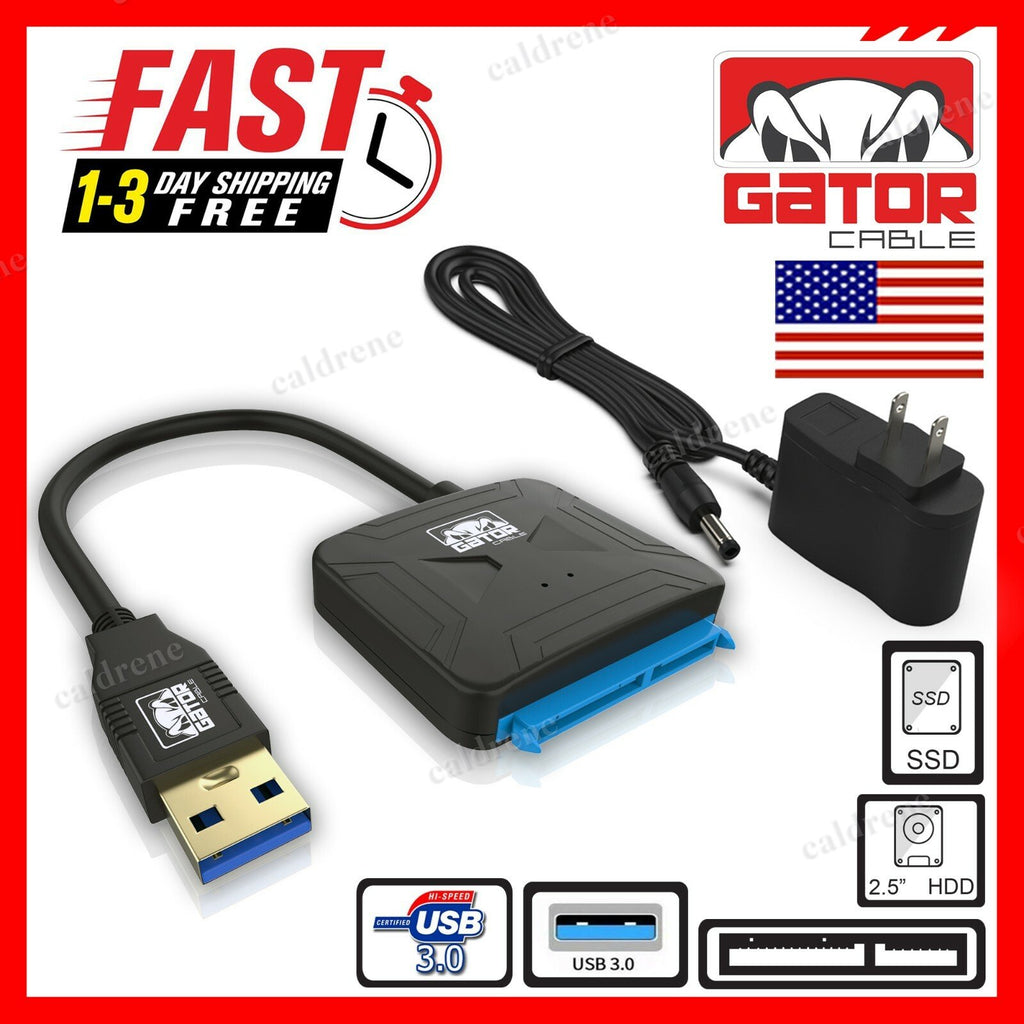 USB 3.0 to SATA Hard Drive Adapter for 2.5 and 3.5 HDD SSD with Power – view 10
