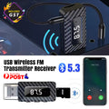 USB Car Bluetooth 5.3 FM Transmitter with Hands-Free Calling