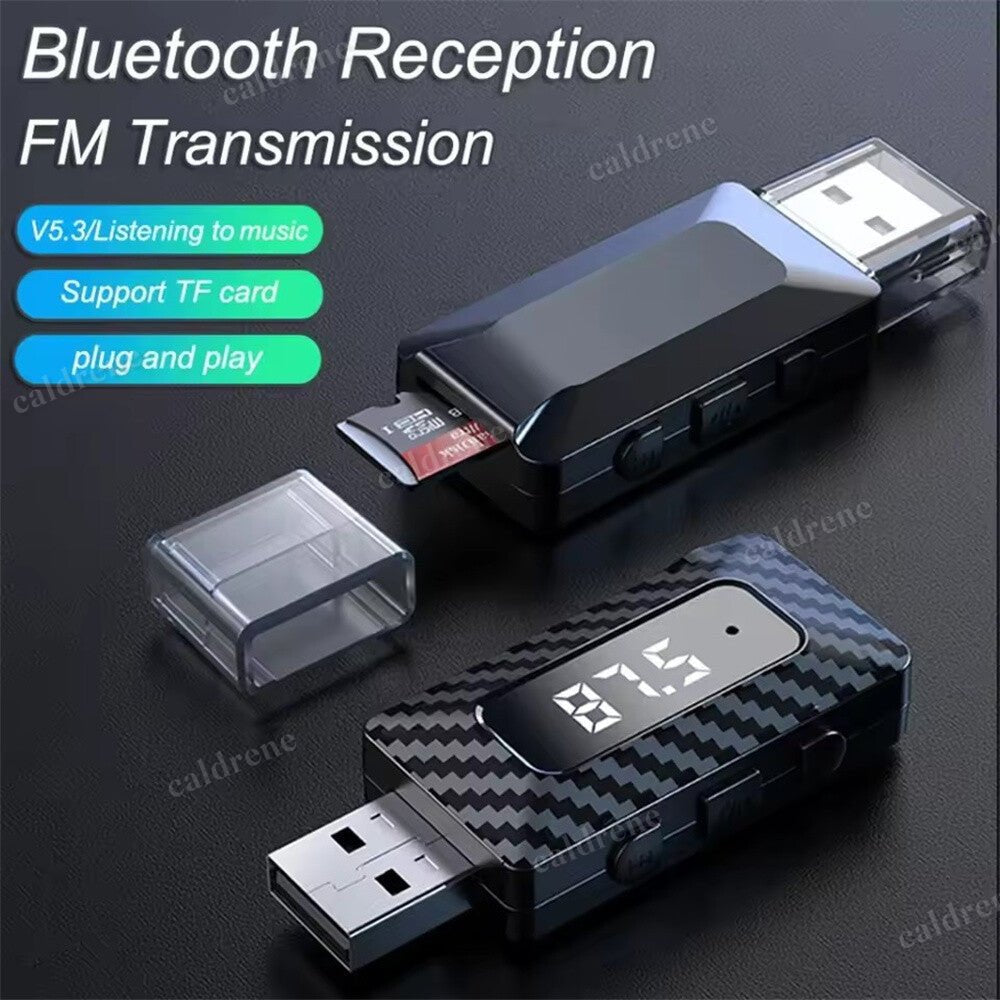 USB Car Bluetooth 5.3 FM Transmitter with Hands-Free Calling – view 2