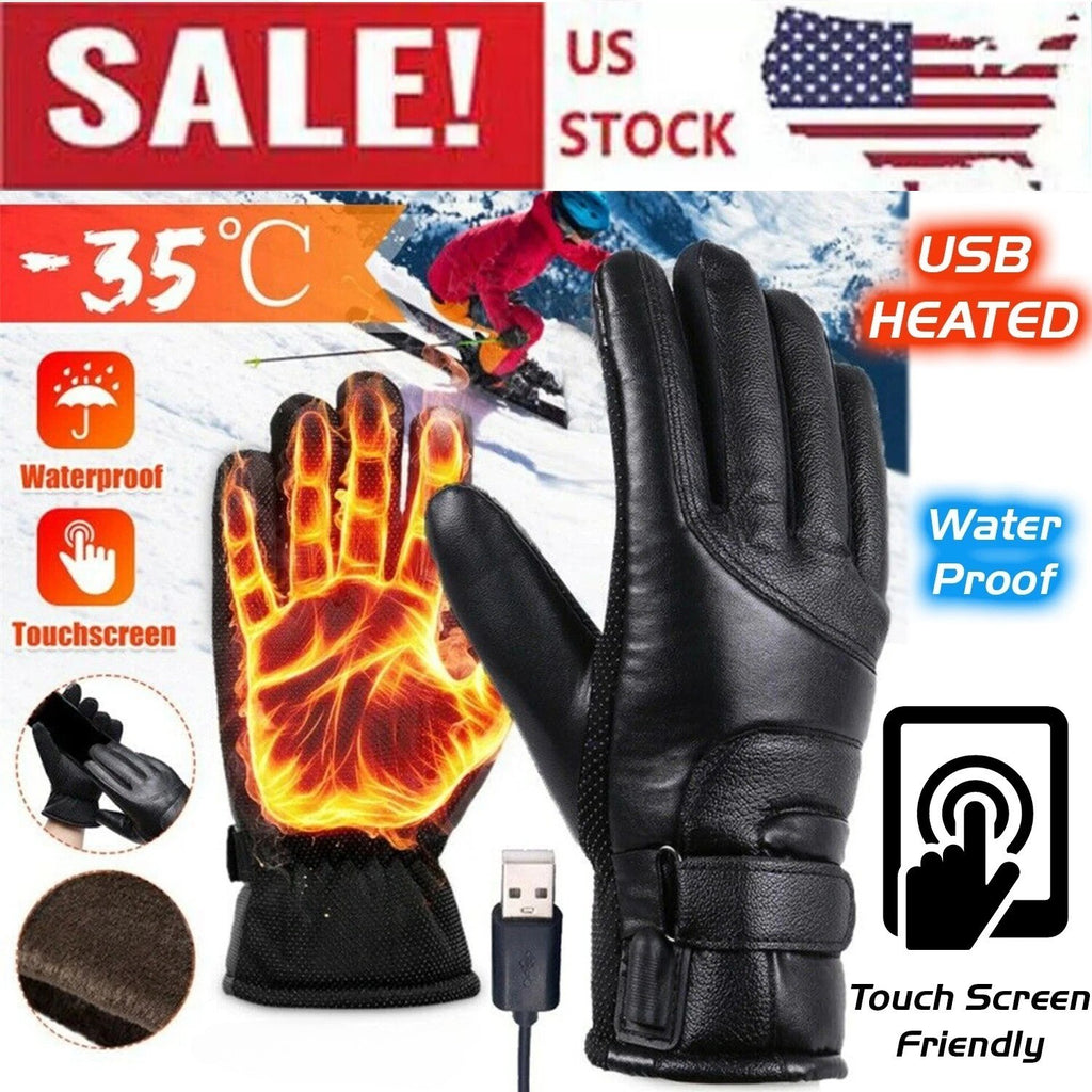 USB Heated Gloves Winter Thermal