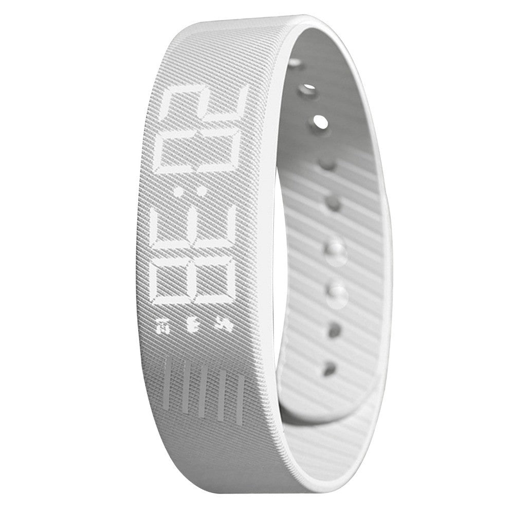 Vibrating Alarm Wristband for Deep Sleepers and Hearing Impaired – White