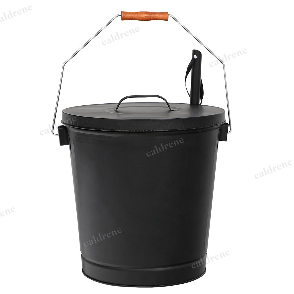 Vintage Ash Bucket with Lid and Shovel – view 10