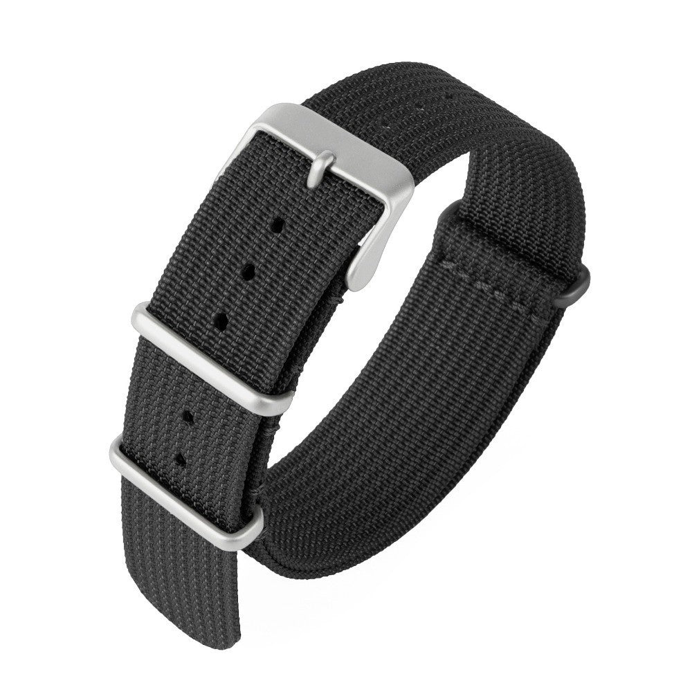 Vintage NATO Watch Band - Versatile Nylon Replacement Strap – Black / 14mm