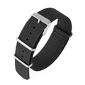 Vintage NATO Watch Band - Versatile Nylon Replacement Strap – Black / 14mm