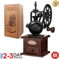 Vintage Wooden Hand Crank Coffee Grinder