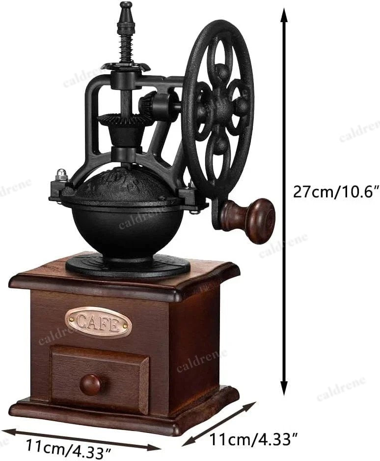 Vintage Wooden Hand Crank Coffee Grinder – view 4