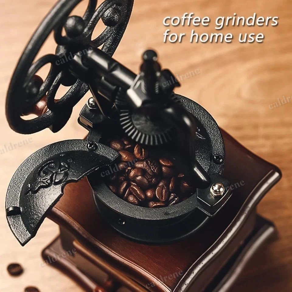 Vintage Wooden Hand Crank Coffee Grinder – view 5