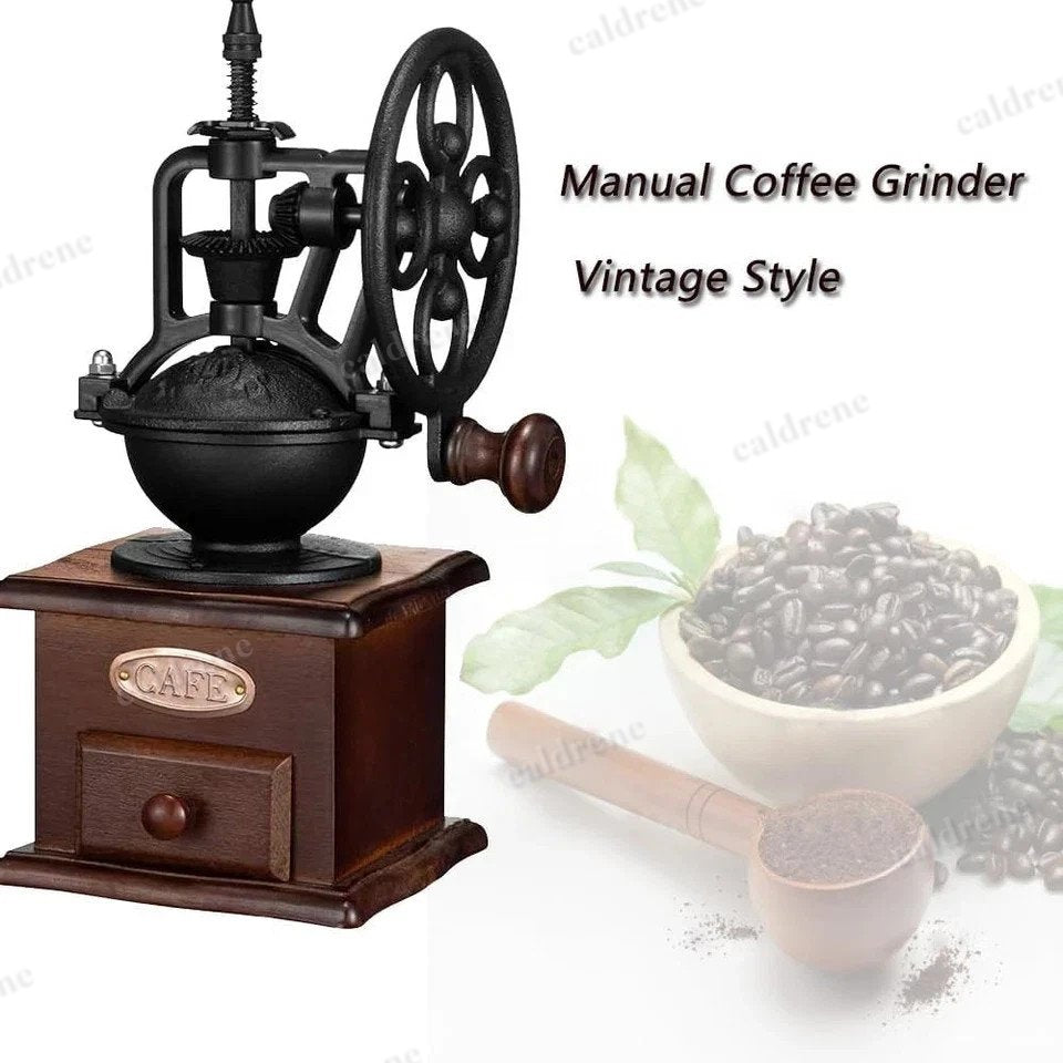 Vintage Wooden Hand Crank Coffee Grinder – view 7