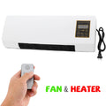 Wall Mounted Electric Space Heater 2 in 1 with Remote Timer