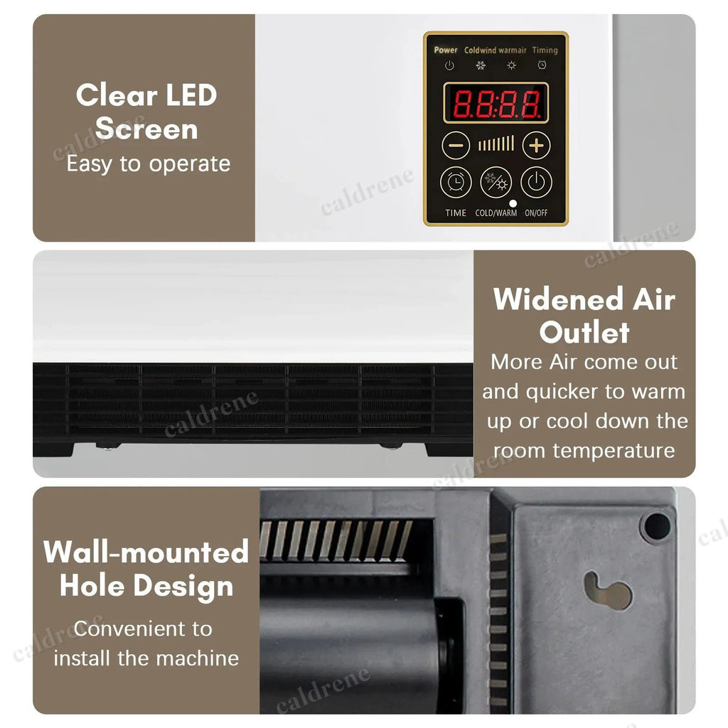 Wall Mounted Electric Space Heater 2 in 1 with Remote Timer – view 6