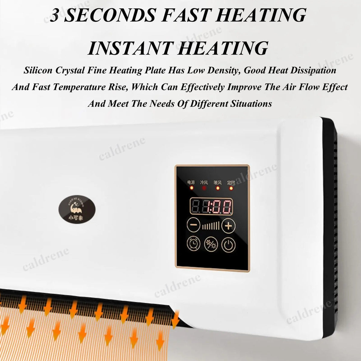 Wall Mounted Electric Space Heater 2 in 1 with Remote Timer – view 7