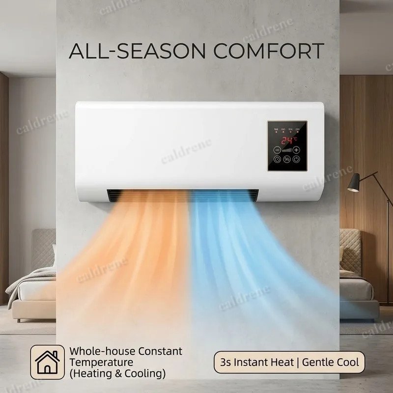 Wall Mounted Space Heater with Thermostat and Remote – view 3