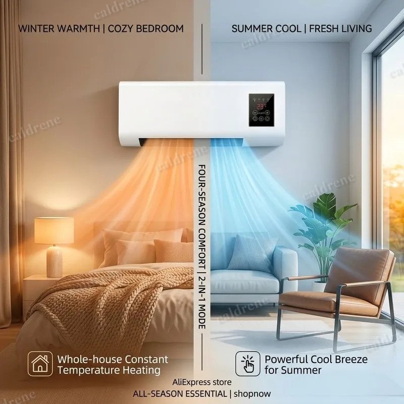 Wall Mounted Space Heater with Thermostat and Remote – view 5