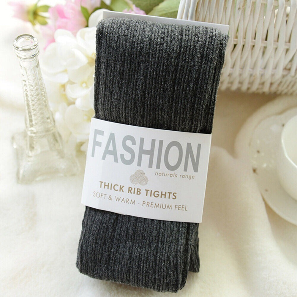 Warm Woolen Winter Tights for Women – Dark Grey