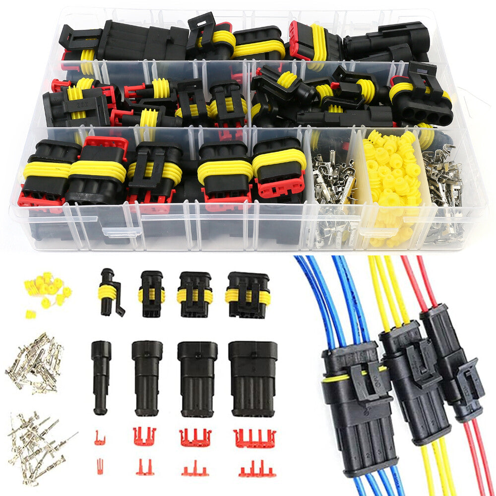 Waterproof Automotive Electrical Connector Terminals Kit, 352 Pieces
