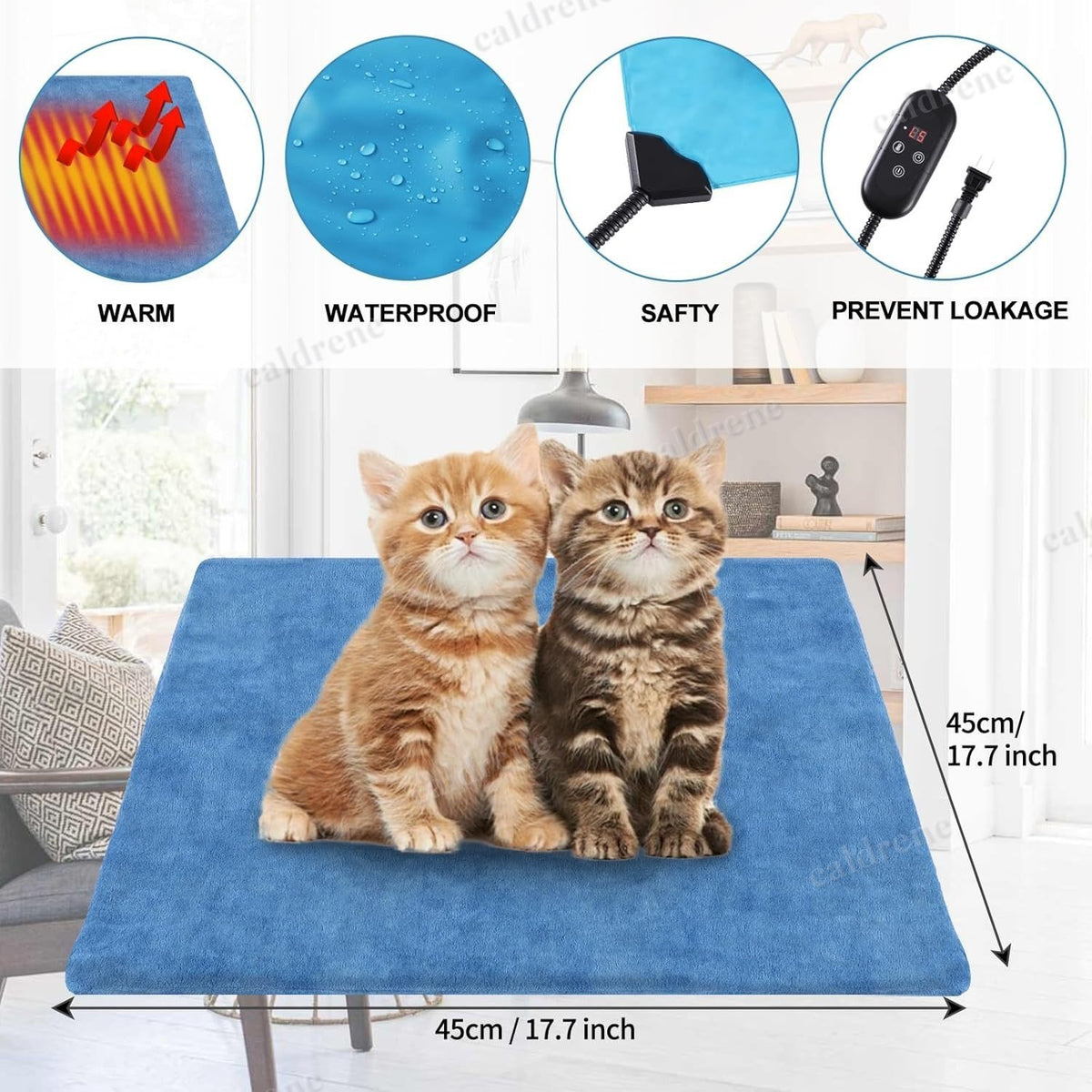 Waterproof Electric Heated Pet Pad for Cats and Dogs – view 2