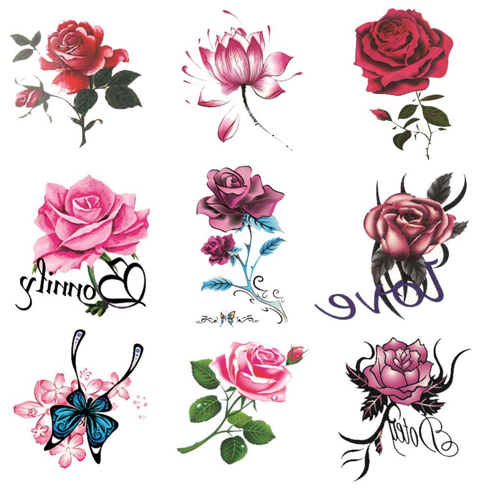 Waterproof Flower & Butterfly Temporary Tattoo Stickers