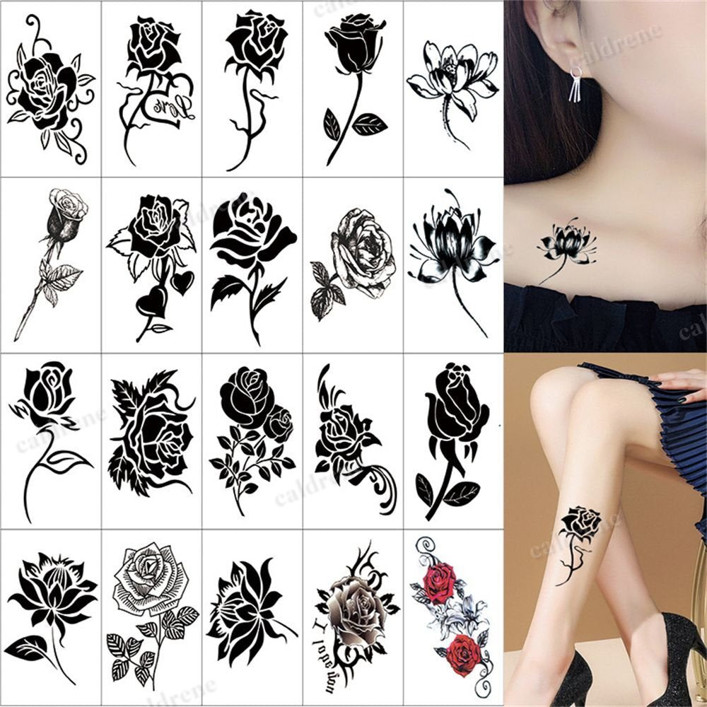 Waterproof Flower & Butterfly Temporary Tattoo Stickers – view 4