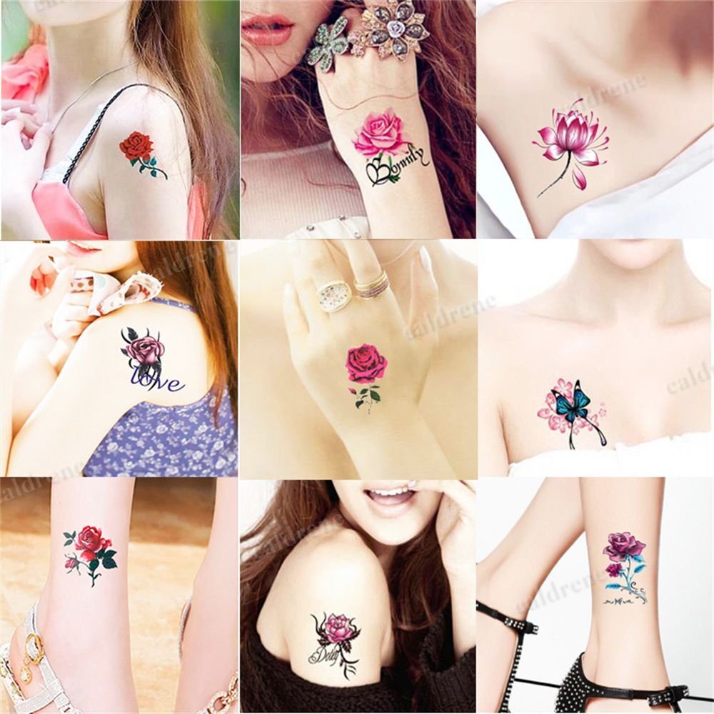 Waterproof Flower & Butterfly Temporary Tattoo Stickers – view 7