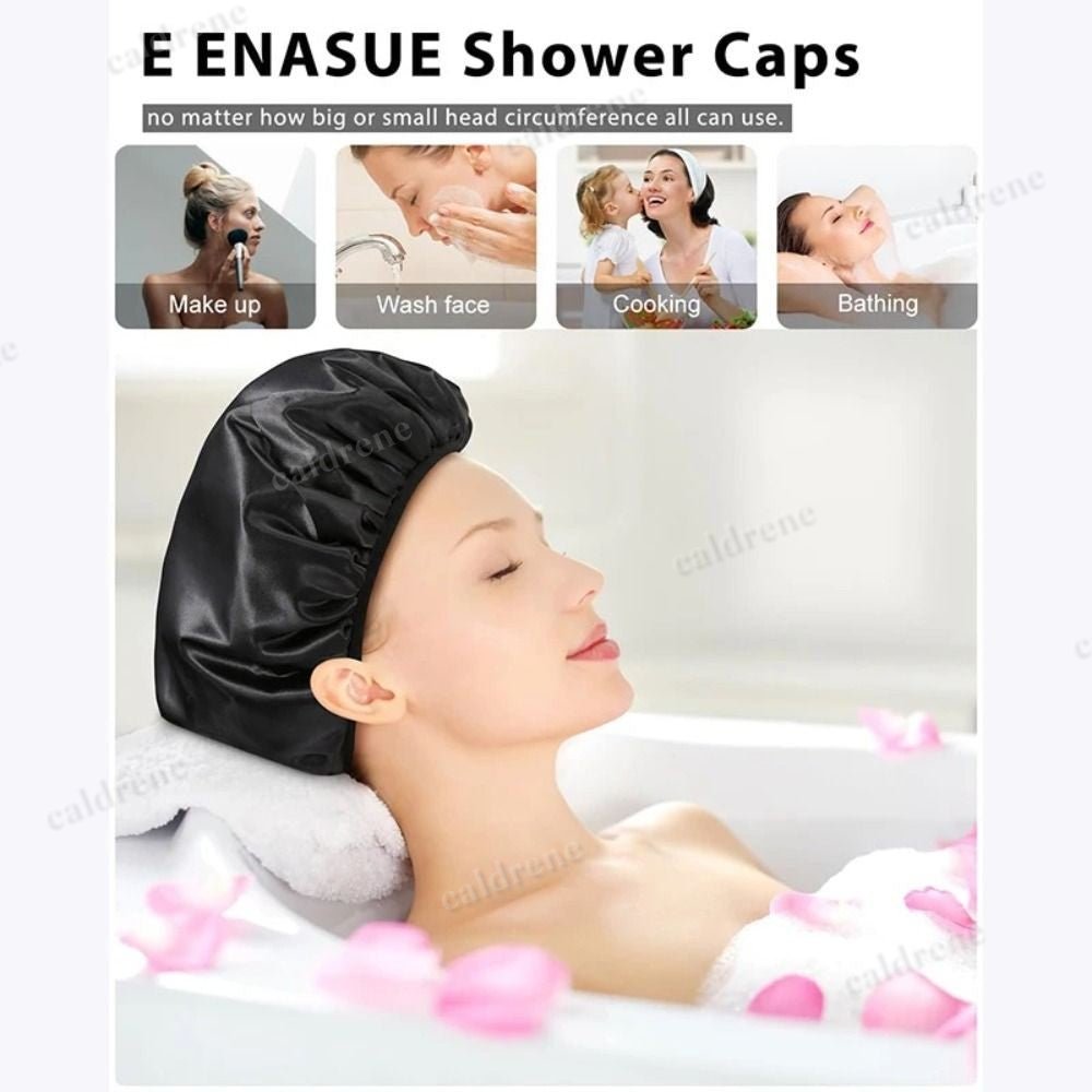 Waterproof Terry Cloth Shower Cap for Long Hair – view 4